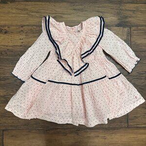Pink Chicken Raphaela Dress 2T in Strawberry Cream Polka Dot